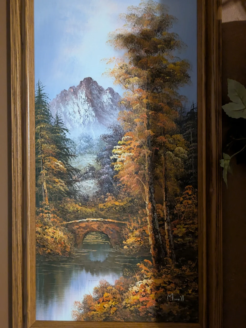 Framed Autumn Landscape Wall Art - Brown & Green